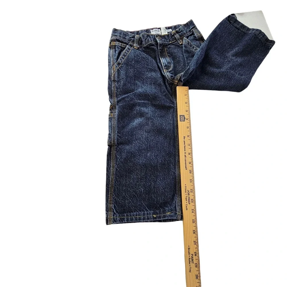 OshKosh B'Gosh Carpenter Jeans Boy's Size 7 Husky Classic Dark Blue‎ Denim
